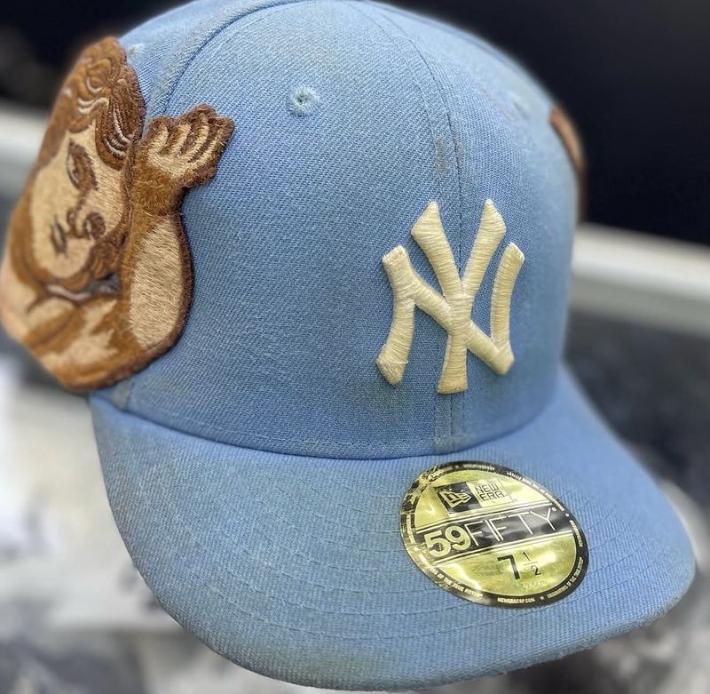 Dirty hat before cleaning
