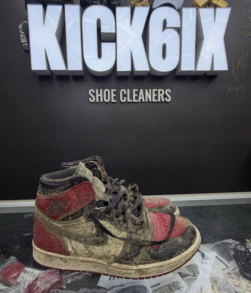 Dirty Jordan 1 before cleaning